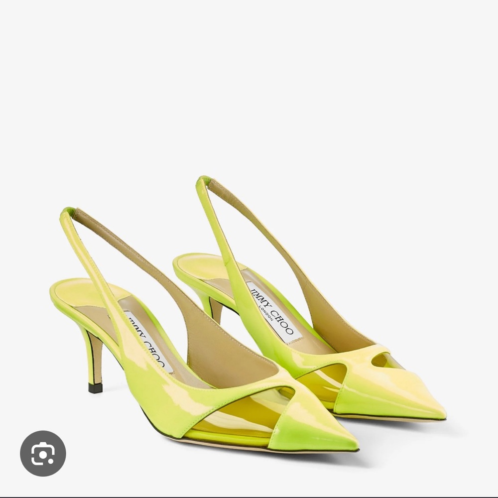 Yellow Jimmy Choo Ginnie 65 heels
